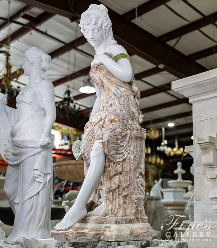 Marble Fountains  - Victorian Lady Marble Fountain - MF-2356