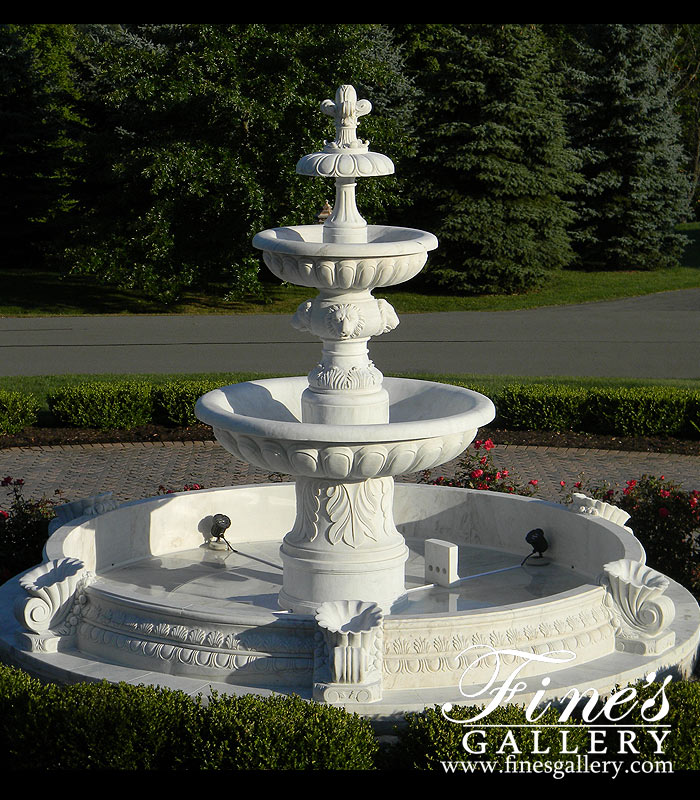 Marble Fountains  - Tiered Versailles Marble Fountain - MF-238