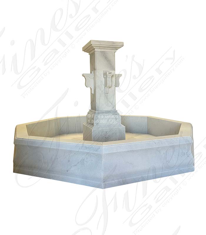 Marble Fountains  - Bespoke French Countryside Fountain In Statuary Marble - MF-2402