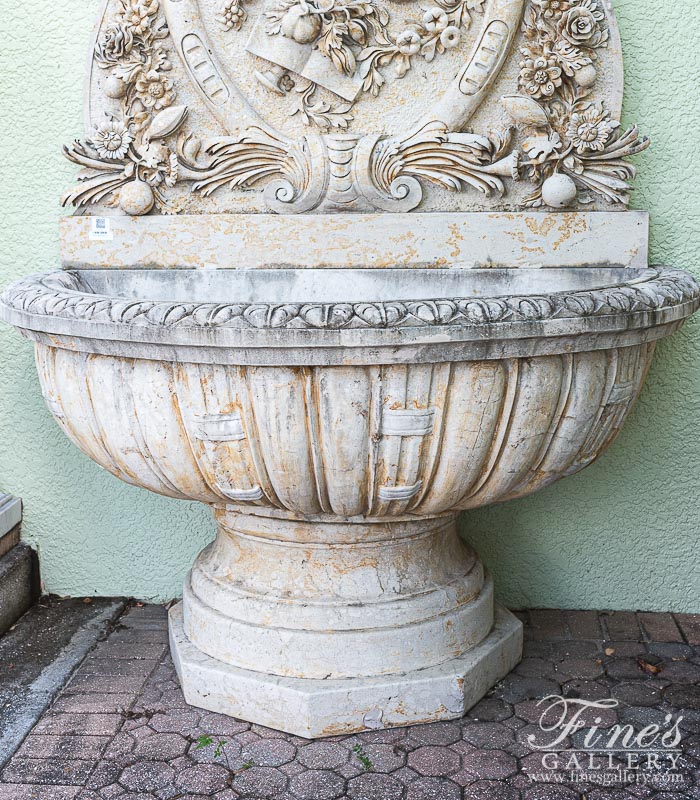 Marble Fountains  - Large Outdoor Wall Fountain In Marble - MF-445