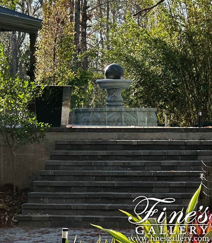 Marble Fountains  - Two Toned Sphere Fountain - MF-591