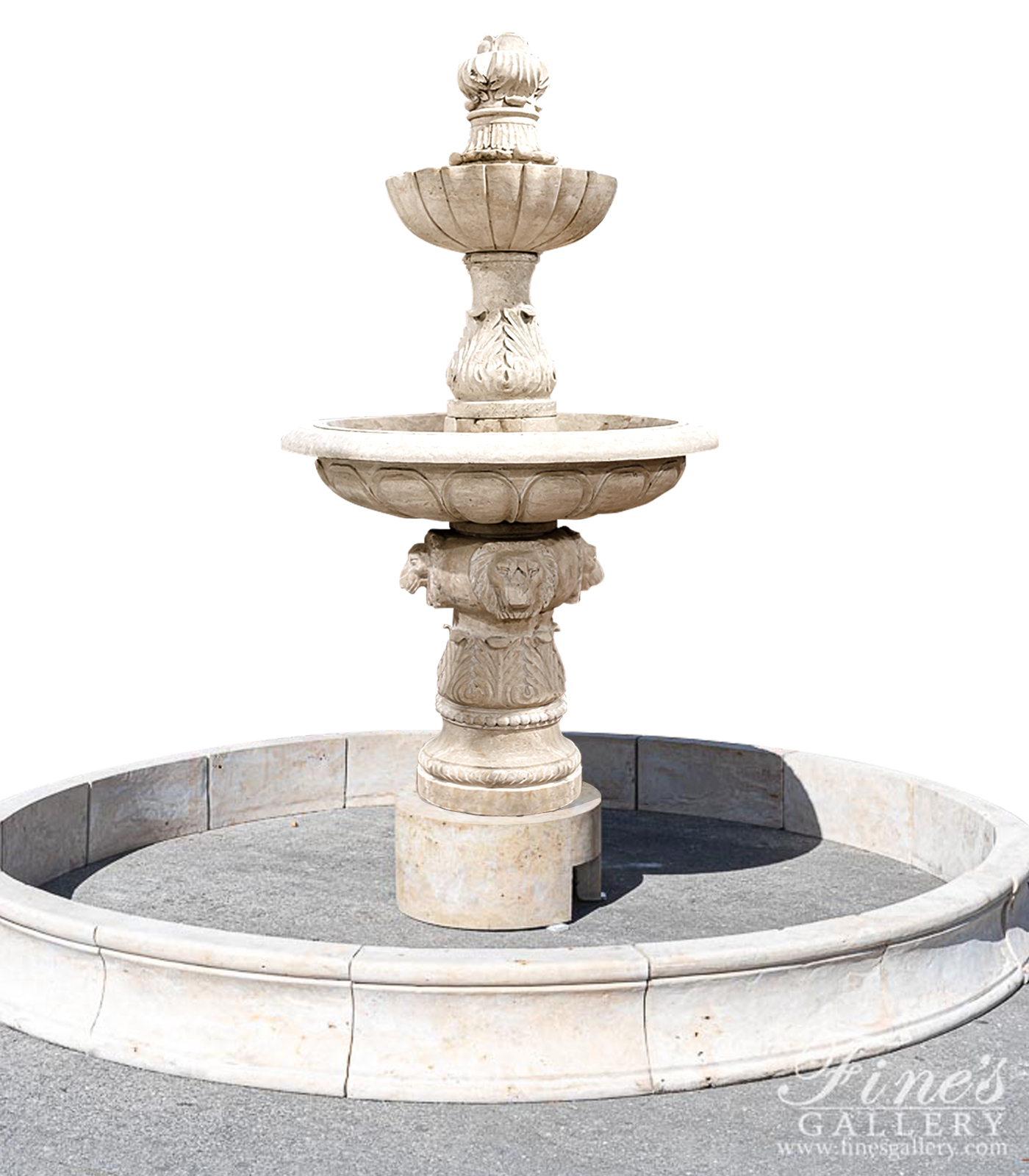 Marble Fountains  - Fleur De Lis Travertine Fountain - MF-601