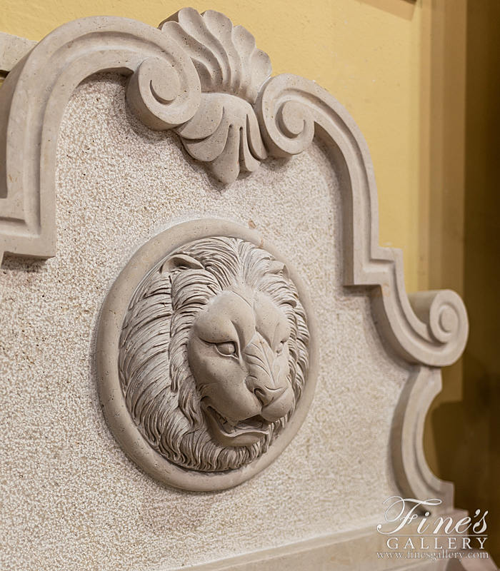 Search Result For Marble Fountains  - Lion Head Garden Wall Fountain - MF-860