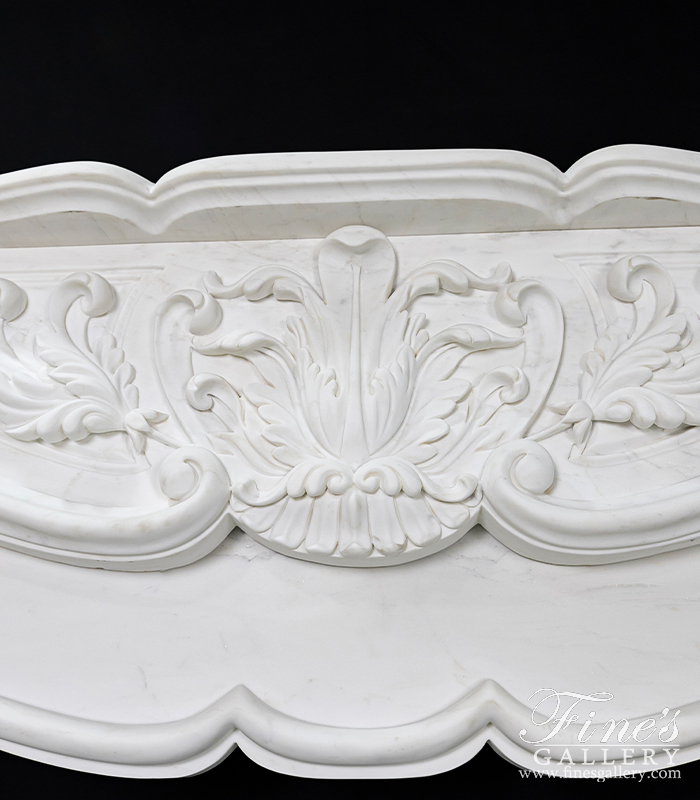 Search Result For Marble Fireplaces  - Oversized French Mantel In Statuary White Marble - MFP-1233