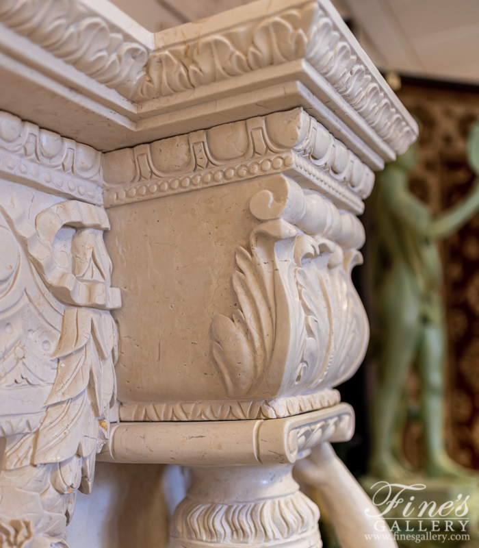 Search Result For Marble Fireplaces  - Greco Roman Marble Fireplace Mantel - MFP-1314