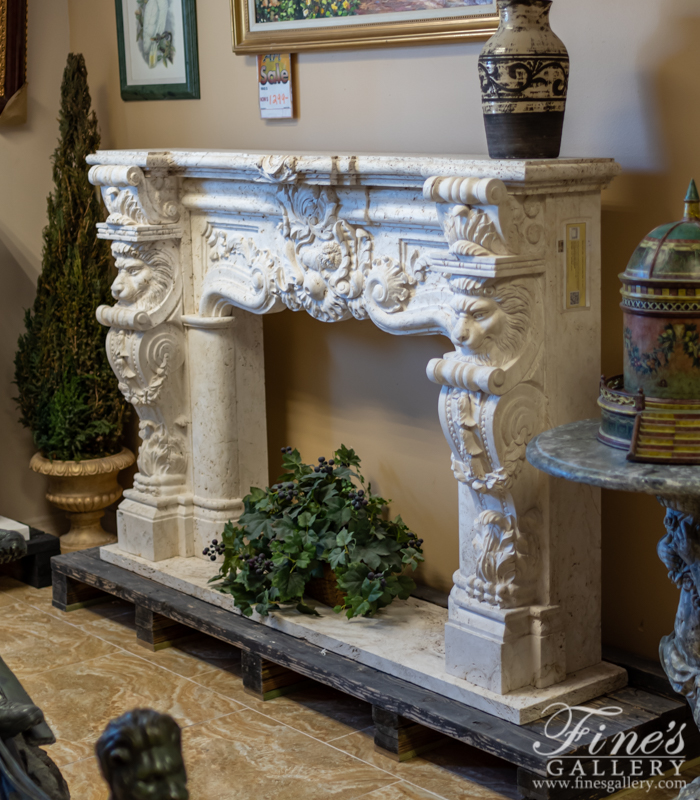 Marble Fireplaces  - Ornately Carved Italian Style  - MFP-1388