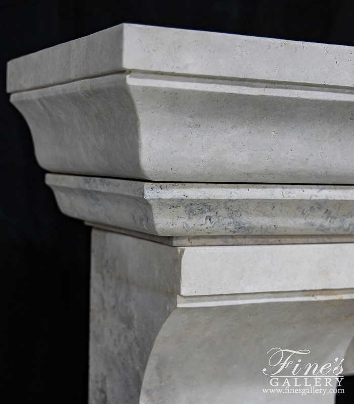 Search Result For Marble Fireplaces  - Contemporary Classic Style Mantel In Light Travertine - MFP-1558