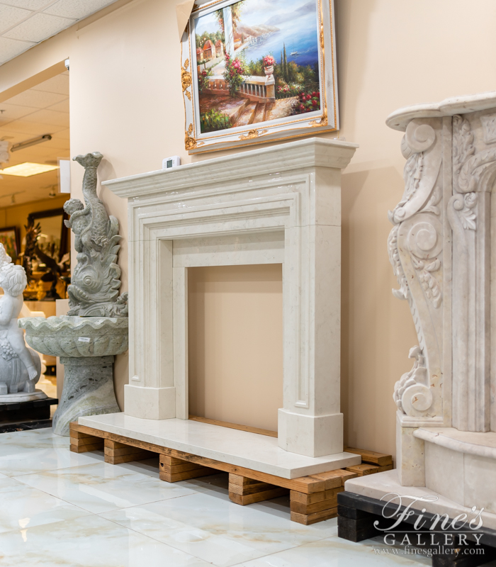 Marble Fireplaces  - Classic Marble Fireplace Mantel - MFP-1570