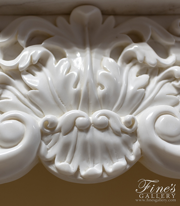 Search Result For Marble Fireplaces  - French Style White Marble Fireplace Mantel - MFP-1580