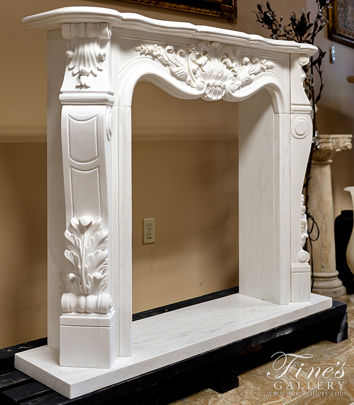 Search Result For Marble Fireplaces  - French Style White Marble Fireplace Mantel - MFP-1580