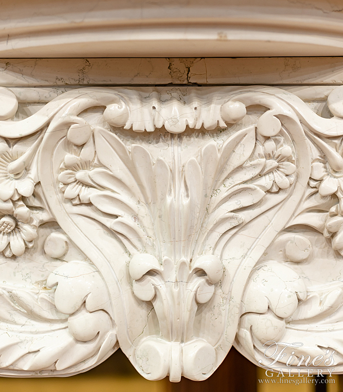 Marble Fireplaces  - French Style Marble Mantel - MFP-1586