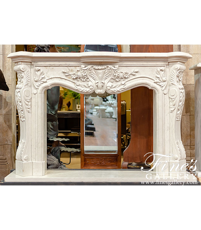 Marble Fireplaces  - French Style Marble Mantel - MFP-1586