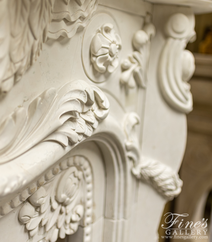 Marble Fireplaces  - Luxurious French Marble Surrou - MFP-1589