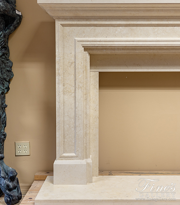 Search Result For Marble Fireplaces  - Light Cream Contemporary Surround - MFP-1616