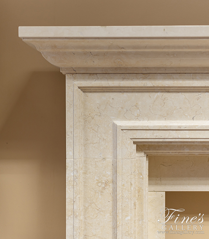 Marble Fireplaces  - Light Cream Contemporary Surround - MFP-1616