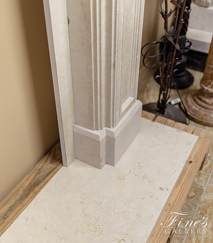 Marble Fireplaces  - Light Cream Contemporary Surround - MFP-1616