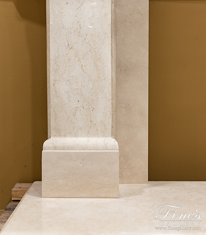 Marble Fireplaces  - Transitional Cream Marble Mant - MFP-1619