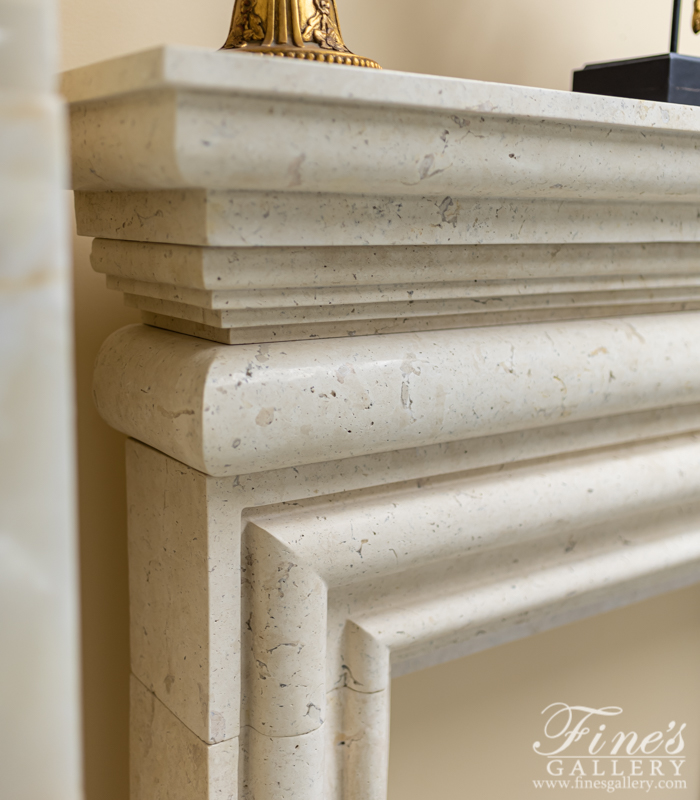 Marble Fireplaces  - Light Beige Marble Fireplace - MFP-1719