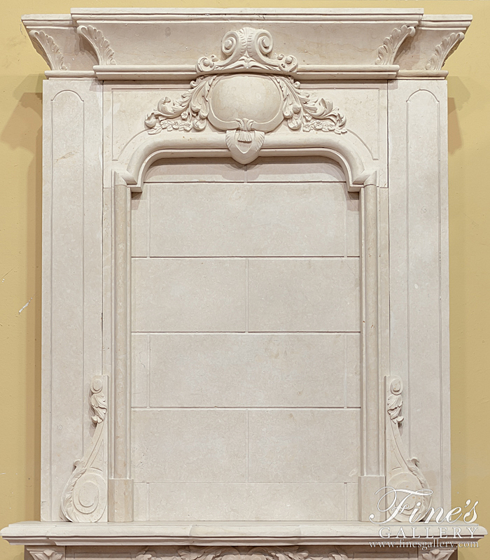 Marble Fireplaces  - Outstanding Overmantel In Galala Marble - MFP-1745