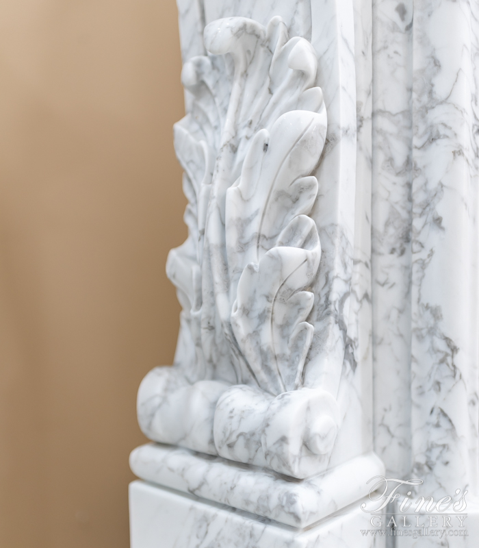 Marble Fireplaces  - Italian Carrara Marble Mantel - MFP-1770