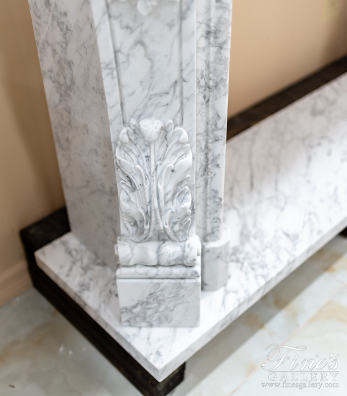 Marble Fireplaces  - Italian Carrara Marble Mantel - MFP-1770