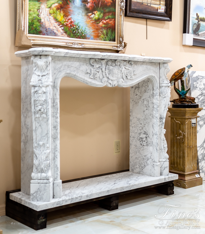 Marble Fireplaces  - Italian Carrara Marble Mantel - MFP-1770