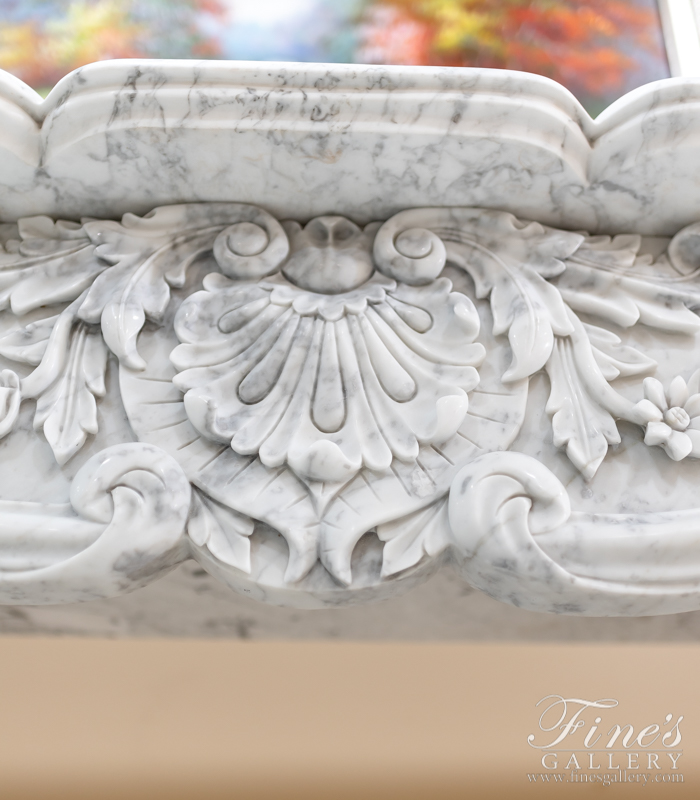 Marble Fireplaces  - Italian Carrara Marble Mantel - MFP-1770