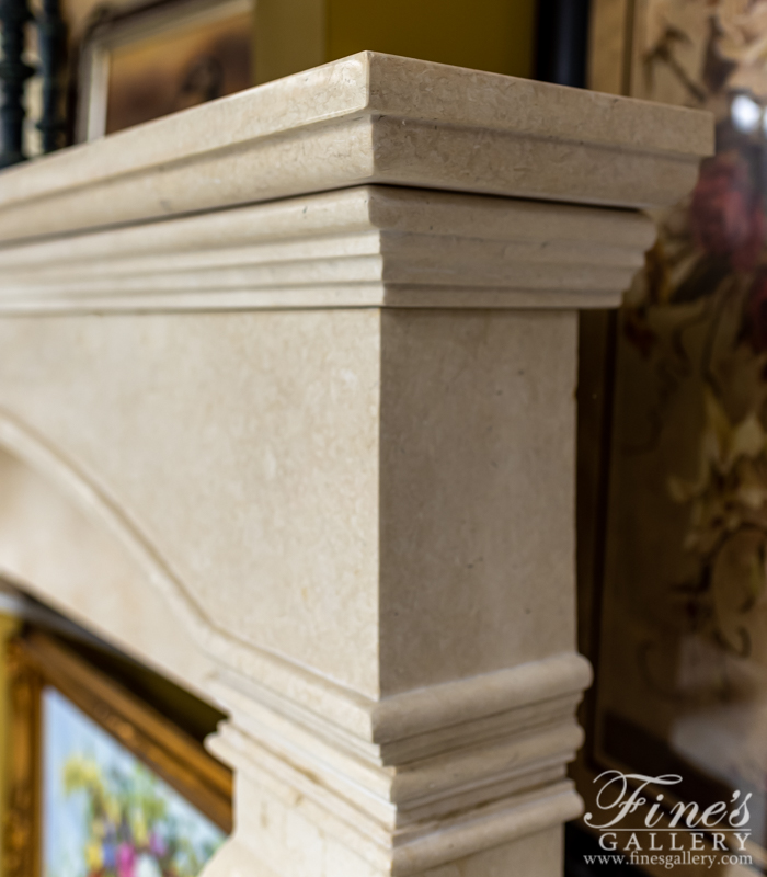Marble Fireplaces  - Cream Marble Fireplace - MFP-1777