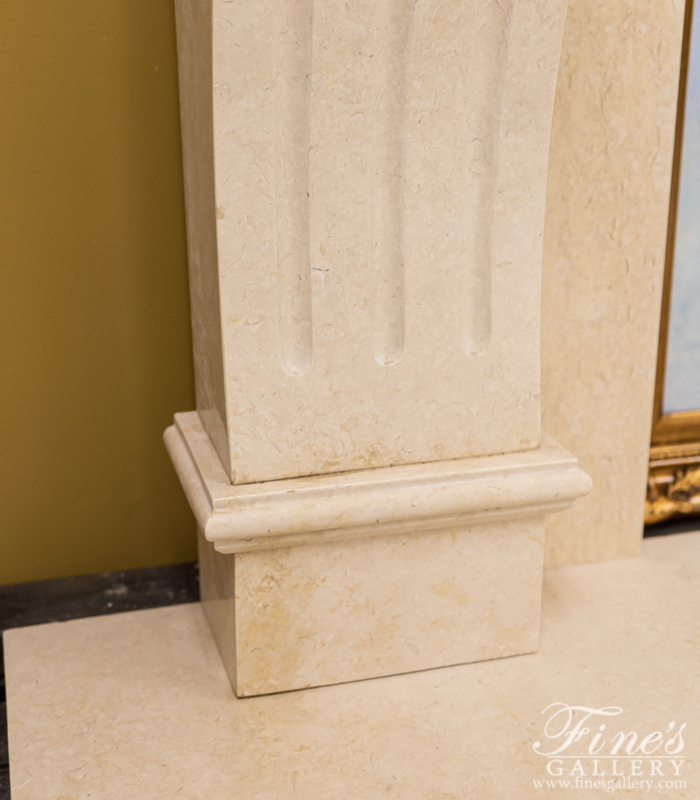 Marble Fireplaces  - Cream Marble Fireplace - MFP-1777