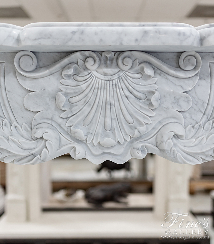 Marble Fireplaces  - Carrara White Marble Mantel - MFP-1780