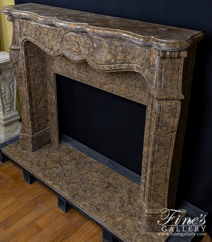 Marble Fireplaces  - Rosso Verona Italian Marble Mantel - MFP-1805