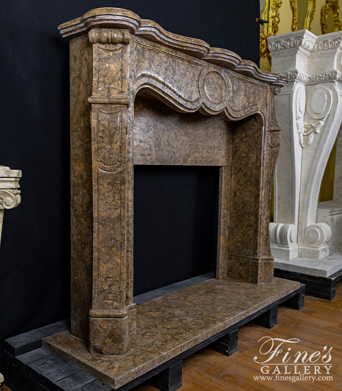 Marble Fireplaces  - Rosso Verona Italian Marble Mantel - MFP-1805