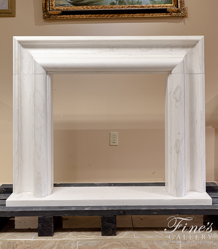 Marble Fireplaces  - 50 Inch Wide Bolection Mantel In Statuary White Marble - MFP-1818