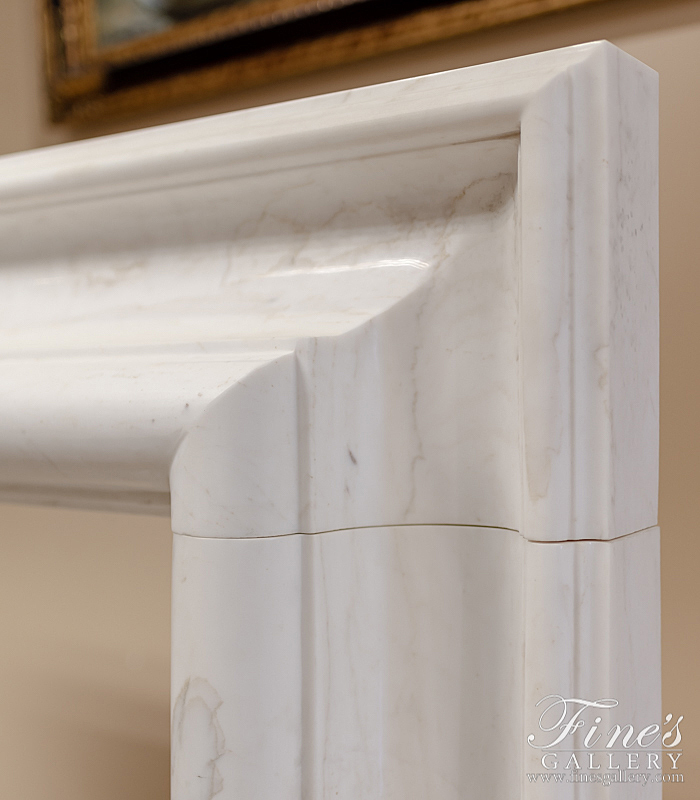 Search Result For Marble Fireplaces  - 50 Inch Wide Bolection Mantel In Statuary White Marble - MFP-1818