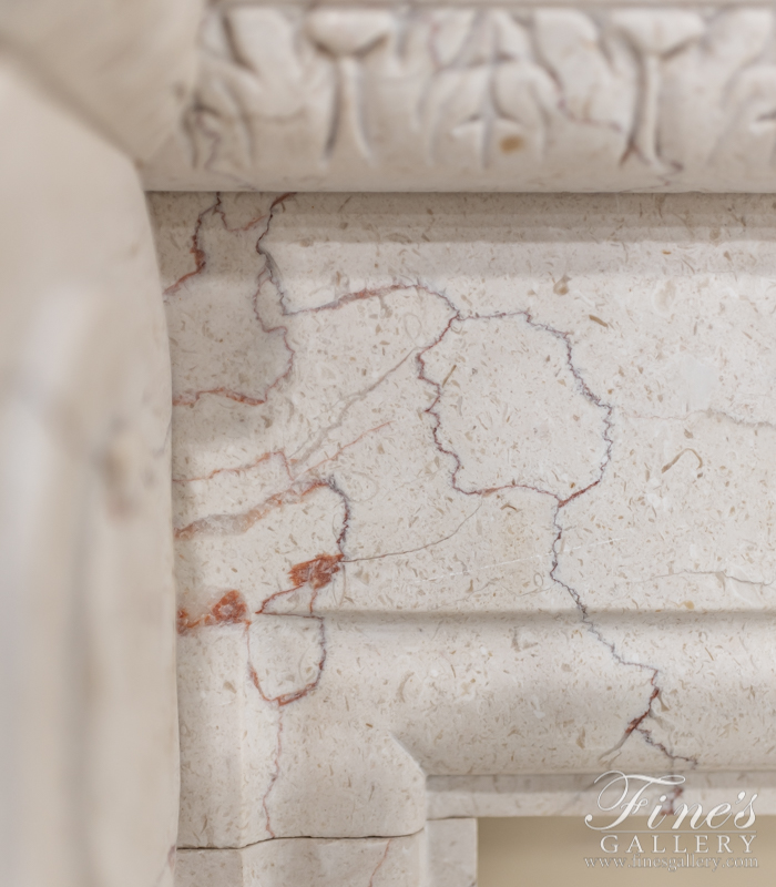 Marble Fireplaces  - Ivory Marble Oversized Tuscan Surround - MFP-1830