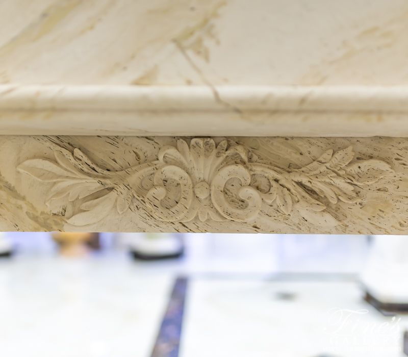 Marble Fireplaces  - Italian Travertino Scabas Mantel - MFP-1853