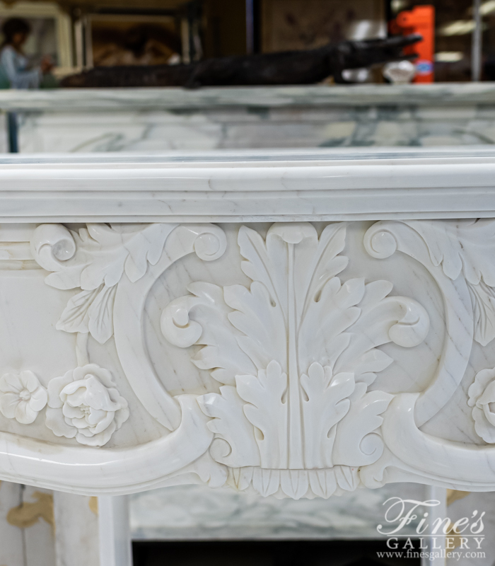 Marble Fireplaces  - French Marble Fireplace Mantel - MFP-1891