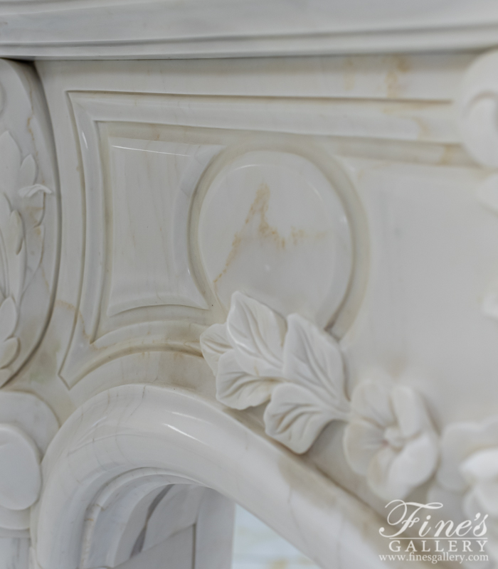 Marble Fireplaces  - French Marble Fireplace Mantel - MFP-1891