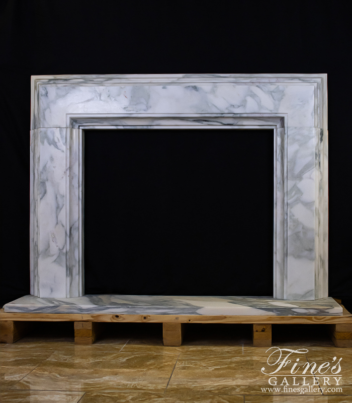 Marble Fireplaces  - Luxurious Modern Marble Mantel - MFP-1896