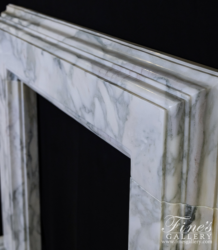 Marble Fireplaces  - Luxurious Modern Marble Mantel - MFP-1896