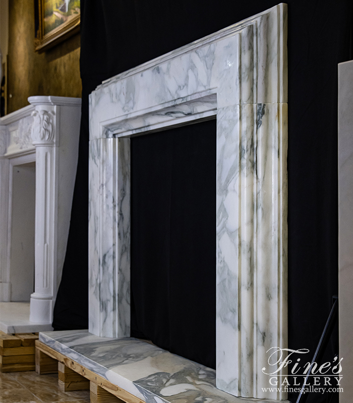 Marble Fireplaces  - Luxurious Modern Marble Mantel - MFP-1896