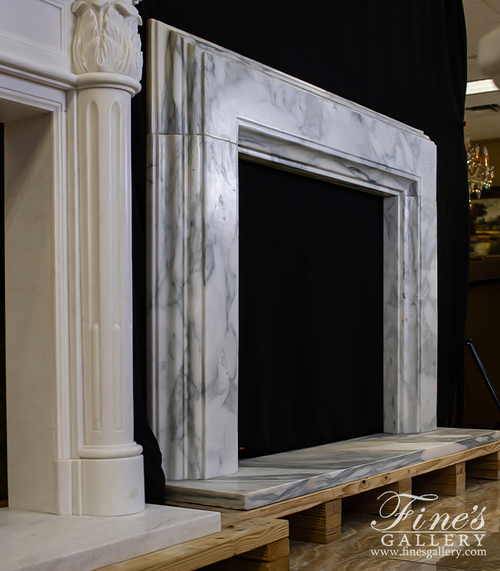 Marble Fireplaces  - Luxurious Modern Marble Mantel - MFP-1896