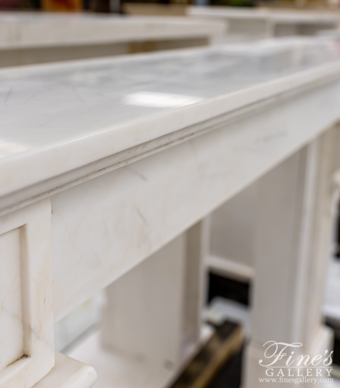 Marble Fireplaces  - Old World French Mantel In White Marble - MFP-1899