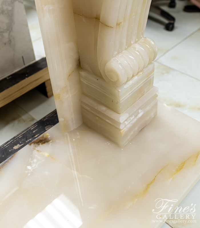 Marble Fireplaces  - Stunning White Onyx Fireplace - MFP-1901