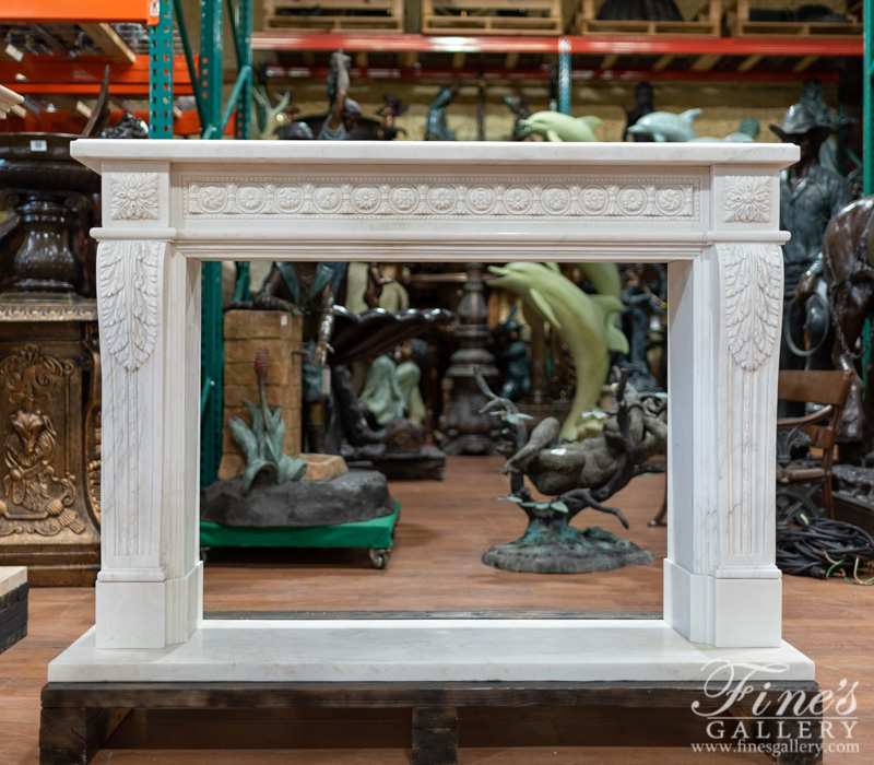 Marble Fireplaces  - French Louis XVI Fireplace In Marble - MFP-1908