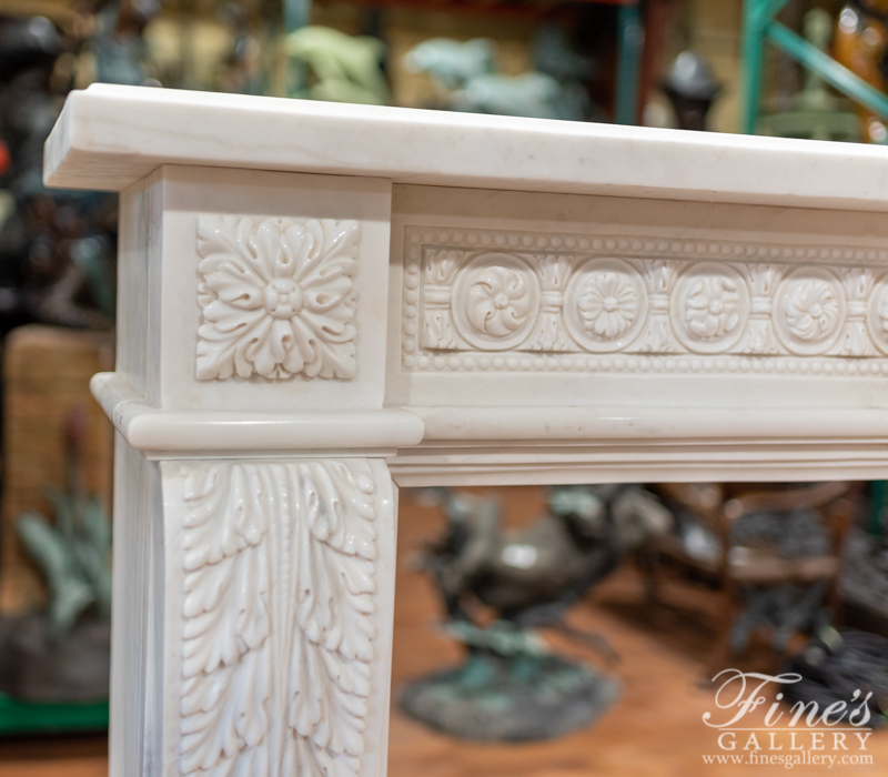 Marble Fireplaces  - French Louis XVI Fireplace In Marble - MFP-1908