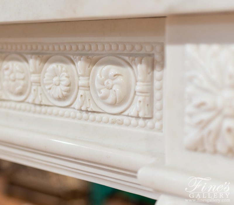 Marble Fireplaces  - French Louis XVI Fireplace In Marble - MFP-1908