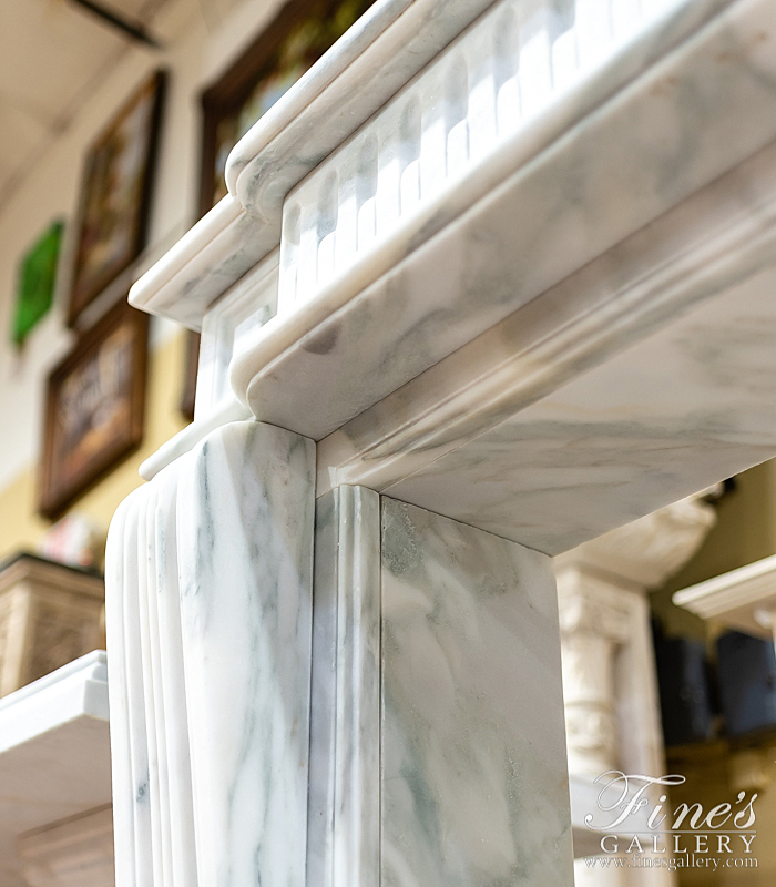 Marble Fireplaces  - Regency Style Arabascato Mantel - MFP-1973