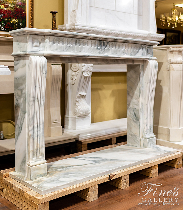Marble Fireplaces  - Regency Style Arabascato Mantel - MFP-1973