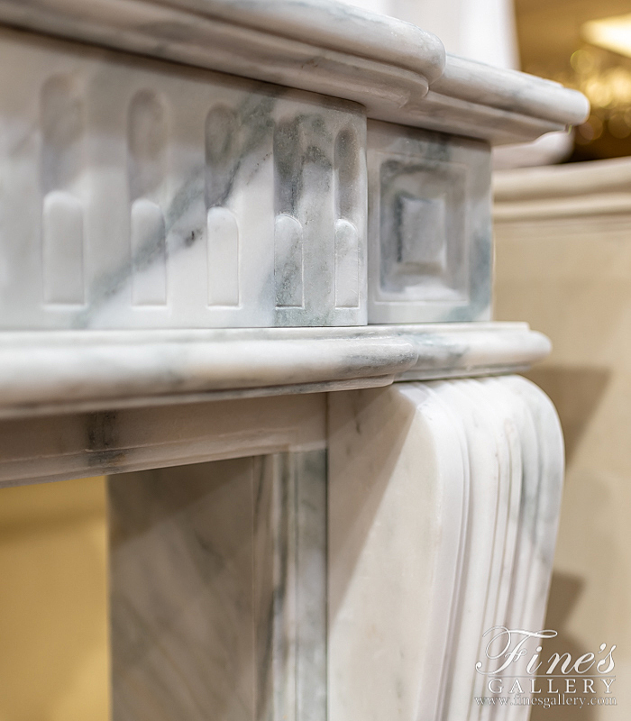Marble Fireplaces  - Regency Style Arabascato Mantel - MFP-1973